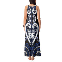 Custom Aotearoa Ngati Tuwharetoa Tank Maxi Dress Maori Tribal Pattern
