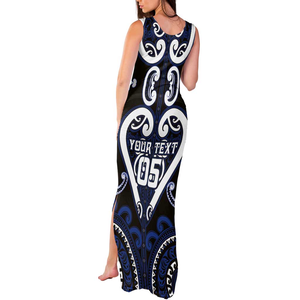 Custom Aotearoa Ngati Tuwharetoa Tank Maxi Dress Maori Tribal Pattern