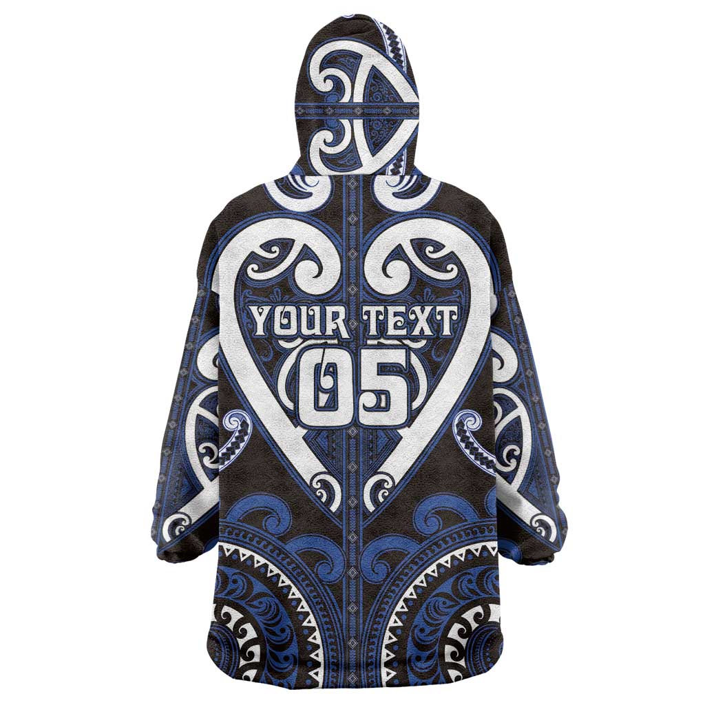Custom Aotearoa Ngati Tuwharetoa Wearable Blanket Hoodie Maori Tribal Pattern LT05 - Polynesian Pride