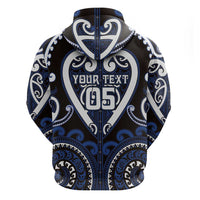 Custom Aotearoa Ngati Tuwharetoa Zip Hoodie Maori Tribal Pattern