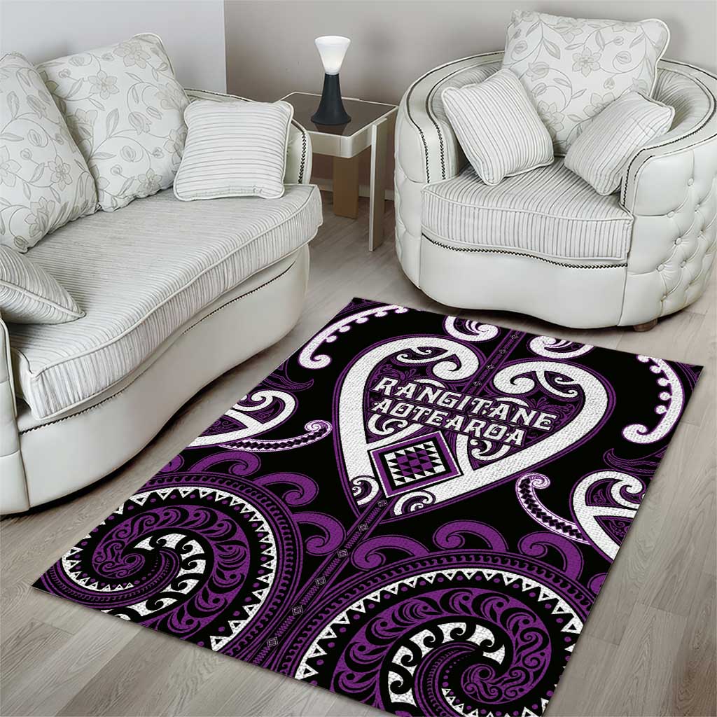 Aotearoa Rangitane Area Rug Maori Tribal Pattern