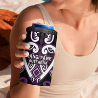 Custom Aotearoa Rangitane 4 in 1 Can Cooler Tumbler Maori Tribal Pattern LT05 - Polynesian Pride