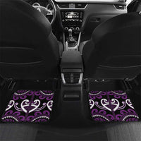 Aotearoa Rangitane Car Mats Maori Tribal Pattern LT05 Set 2pcs - Back Purple - Polynesian Pride