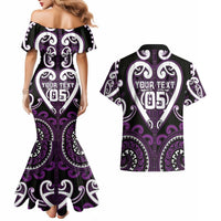 Custom Aotearoa Rangitane Couples Matching Mermaid Dress and Hawaiian Shirt Maori Tribal Pattern LT05 - Polynesian Pride