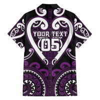 Custom Aotearoa Rangitane Family Matching Off The Shoulder Long Sleeve Dress and Hawaiian Shirt Maori Tribal Pattern