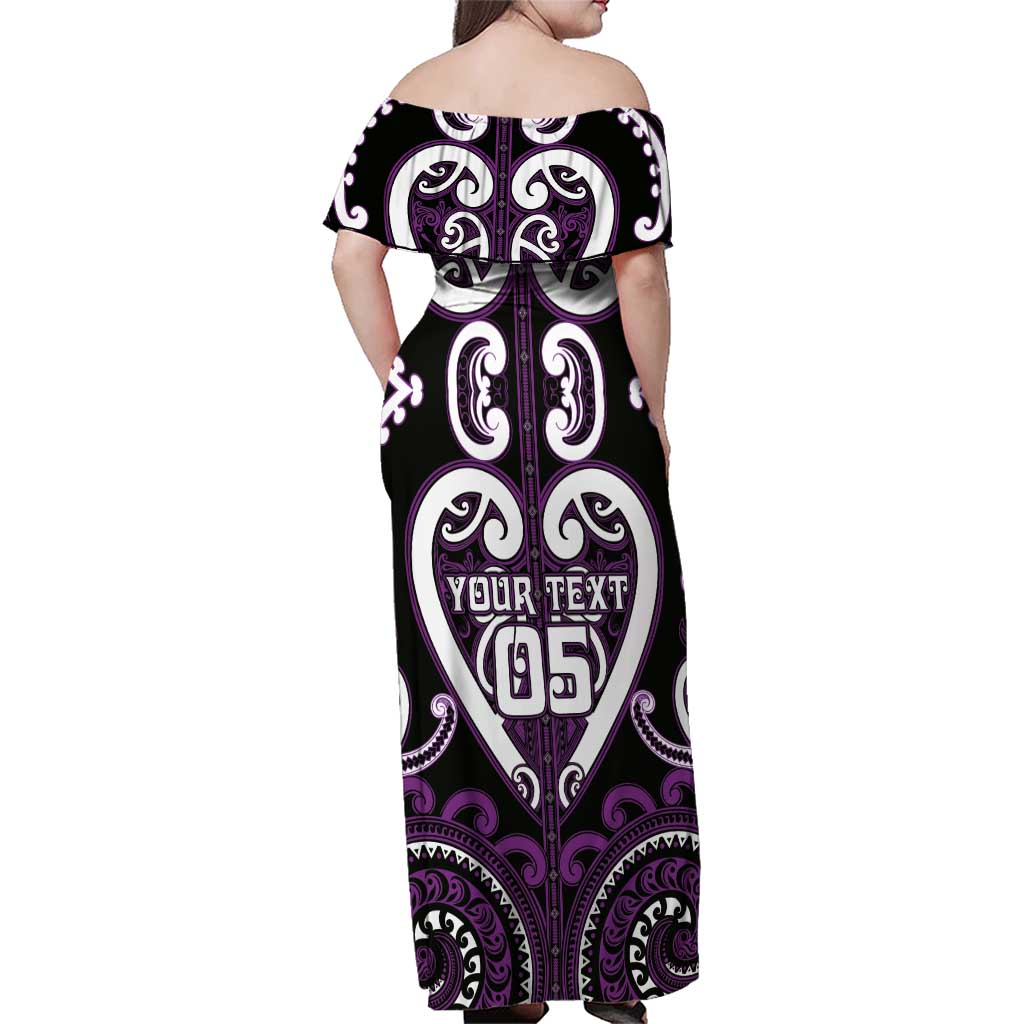 Custom Aotearoa Rangitane Family Matching Off Shoulder Maxi Dress and Hawaiian Shirt Maori Tribal Pattern LT05 - Polynesian Pride