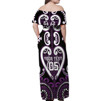 Custom Aotearoa Rangitane Family Matching Off Shoulder Maxi Dress and Hawaiian Shirt Maori Tribal Pattern LT05 - Polynesian Pride