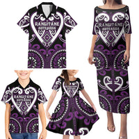 Custom Aotearoa Rangitane Family Matching Puletasi and Hawaiian Shirt Maori Tribal Pattern LT05 - Polynesian Pride