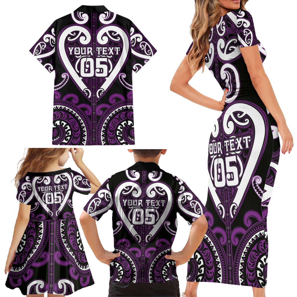 Custom Aotearoa Rangitane Family Matching Short Sleeve Bodycon Dress and Hawaiian Shirt Maori Tribal Pattern LT05 - Polynesian Pride