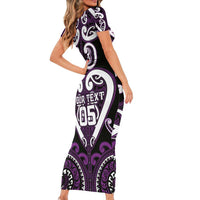 Custom Aotearoa Rangitane Family Matching Short Sleeve Bodycon Dress and Hawaiian Shirt Maori Tribal Pattern LT05 - Polynesian Pride