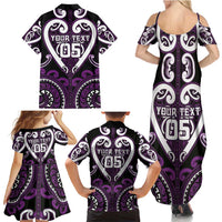 Custom Aotearoa Rangitane Family Matching Summer Maxi Dress and Hawaiian Shirt Maori Tribal Pattern LT05 - Polynesian Pride