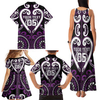 Custom Aotearoa Rangitane Family Matching Tank Maxi Dress and Hawaiian Shirt Maori Tribal Pattern LT05 - Polynesian Pride