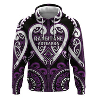 Custom Aotearoa Rangitane Hoodie Maori Tribal Pattern