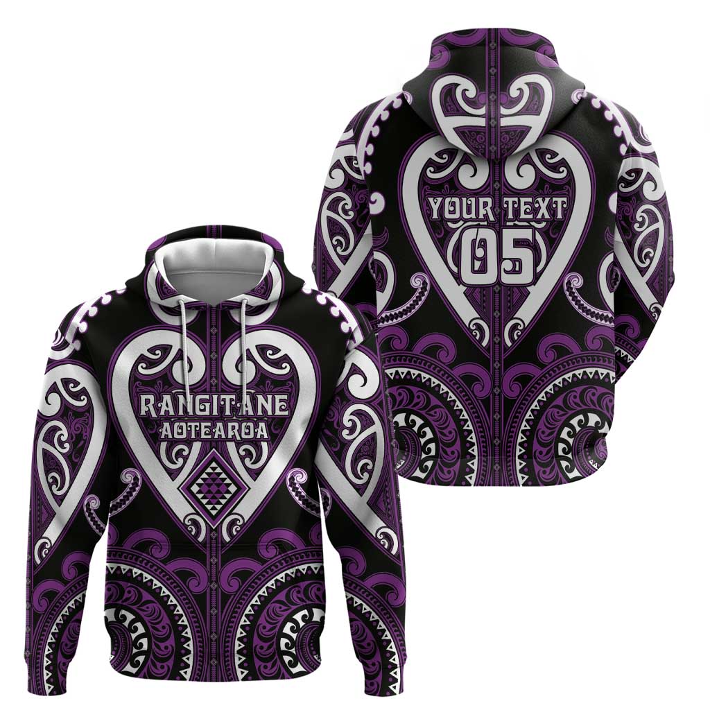 Custom Aotearoa Rangitane Hoodie Maori Tribal Pattern