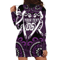 Custom Aotearoa Rangitane Hoodie Dress Maori Tribal Pattern