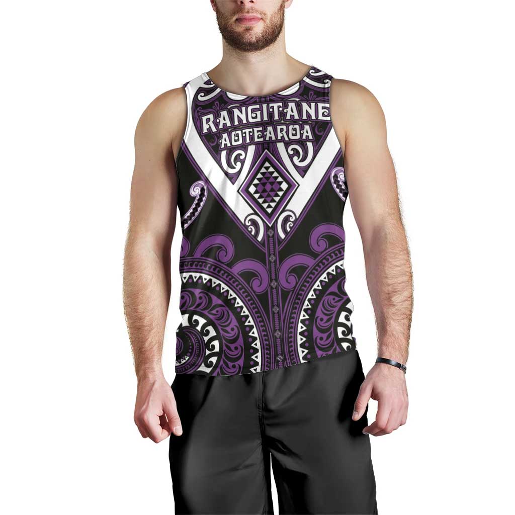 Custom Aotearoa Rangitane Men Tank Top Maori Tribal Pattern LT05 - Polynesian Pride