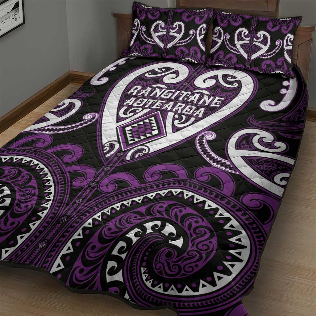 Aotearoa Rangitane Quilt Bed Set Maori Tribal Pattern