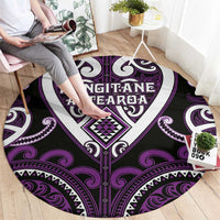 Aotearoa Rangitane Round Carpet Maori Tribal Pattern