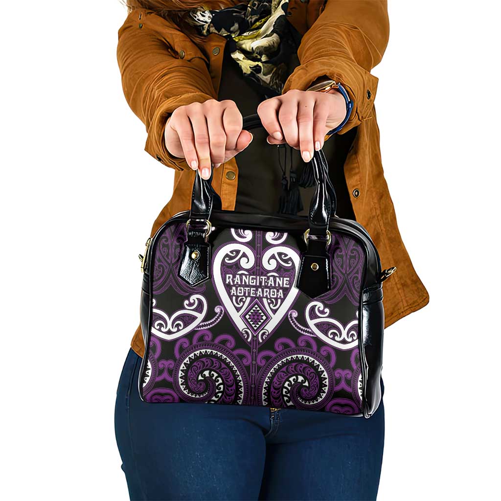 Aotearoa Rangitane Shoulder Handbag Maori Tribal Pattern