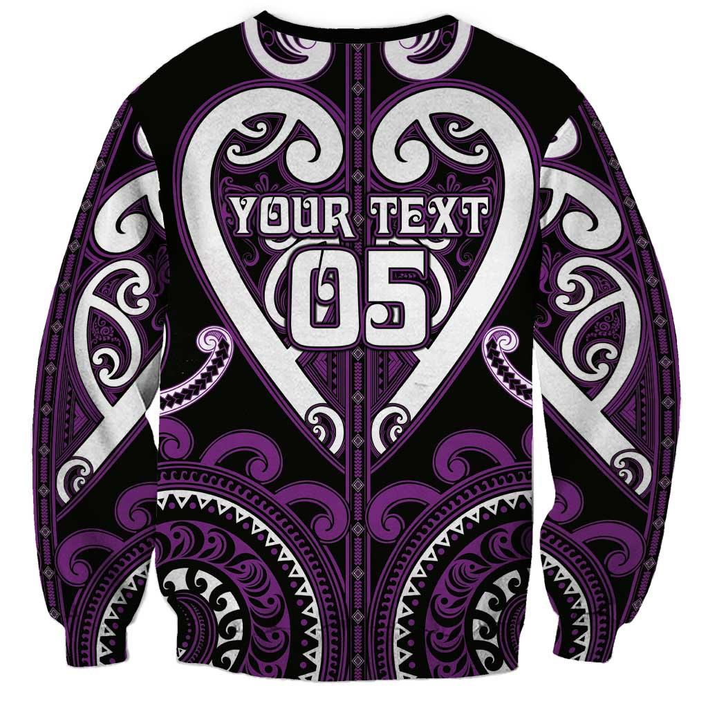 Custom Aotearoa Rangitane Sweatshirt Maori Tribal Pattern LT05 - Polynesian Pride