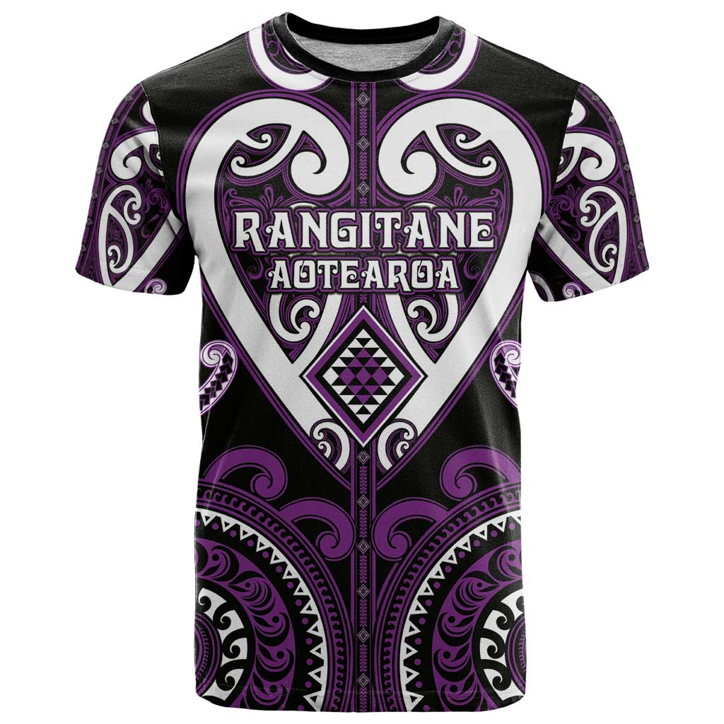 Custom Aotearoa Rangitane T Shirt Maori Tribal Pattern