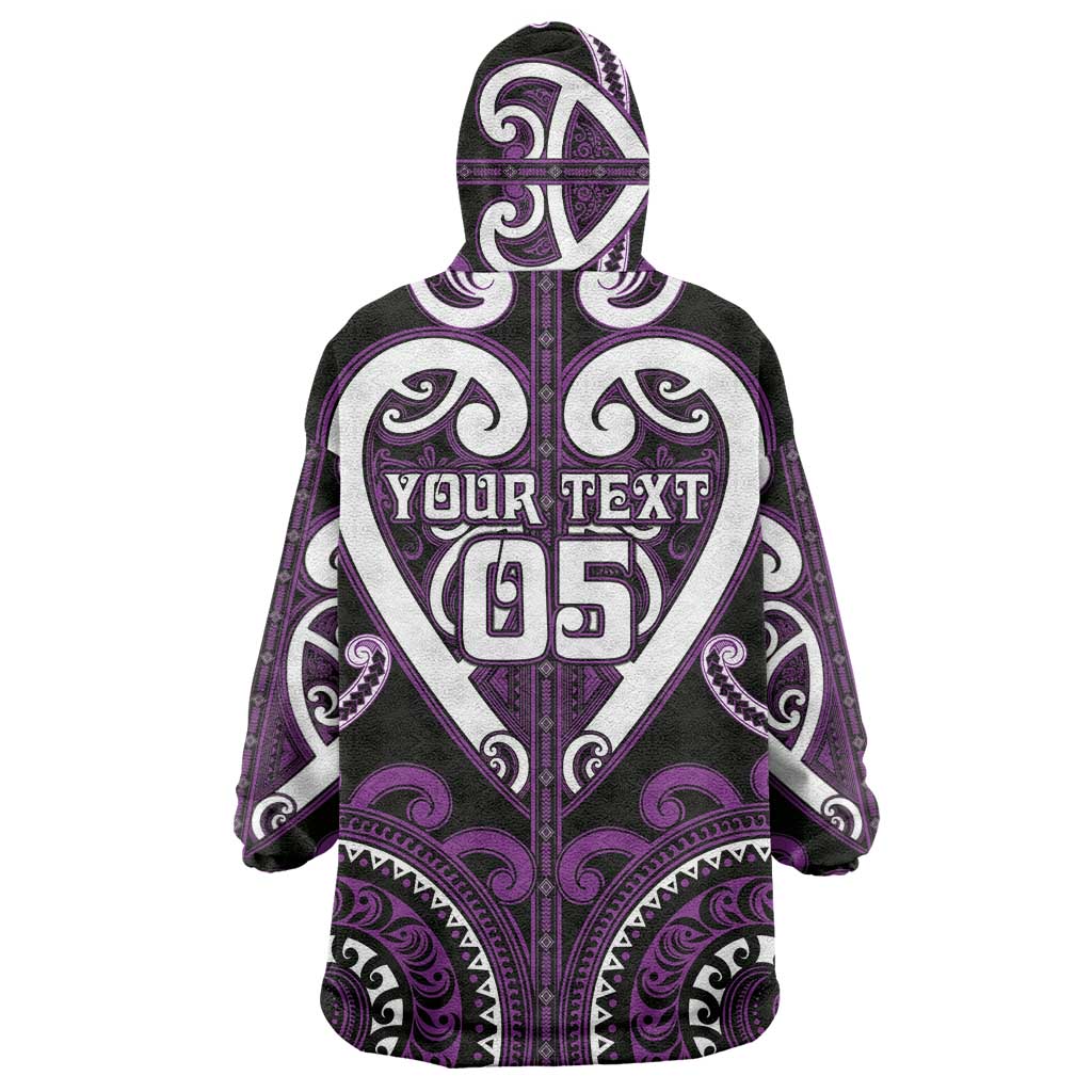 Custom Aotearoa Rangitane Wearable Blanket Hoodie Maori Tribal Pattern LT05 - Polynesian Pride