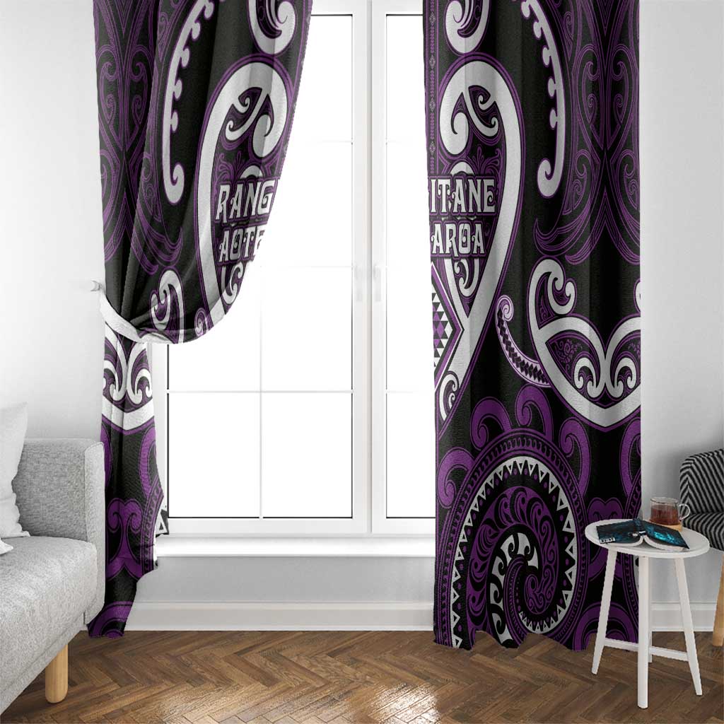 Aotearoa Rangitane Window Curtain Maori Tribal Pattern