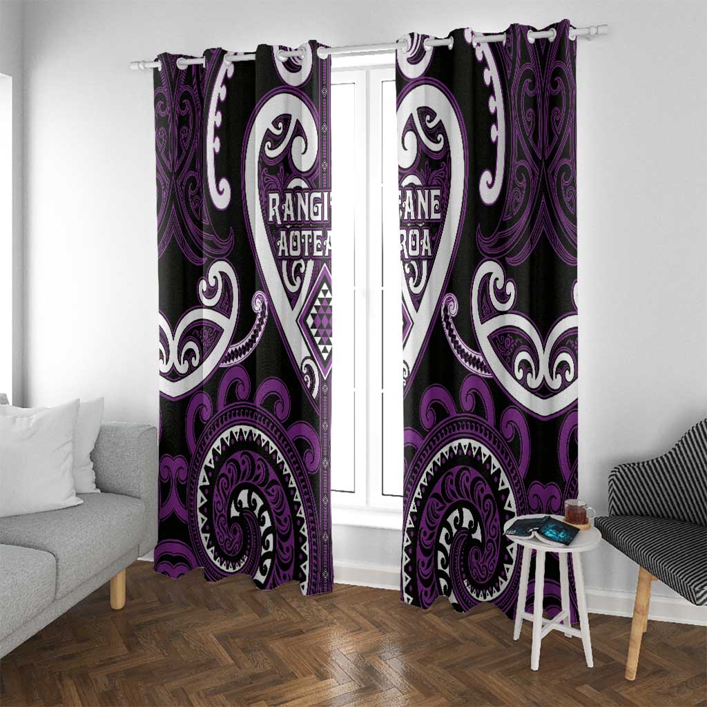 Aotearoa Rangitane Window Curtain Maori Tribal Pattern