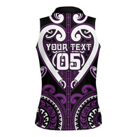 Custom Aotearoa Rangitane Women Sleeveless Polo Shirt Maori Tribal Pattern