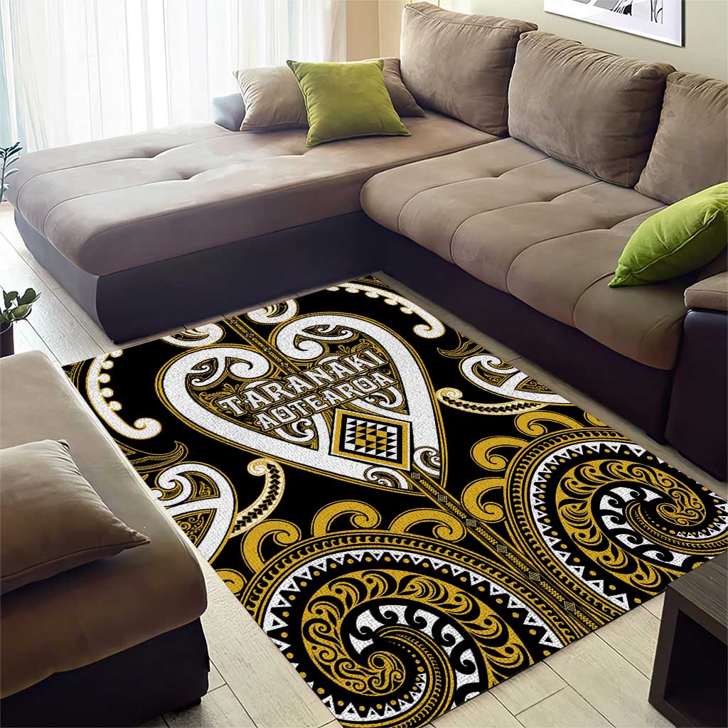 Aotearoa Taranaki Area Rug Maori Tribal Pattern