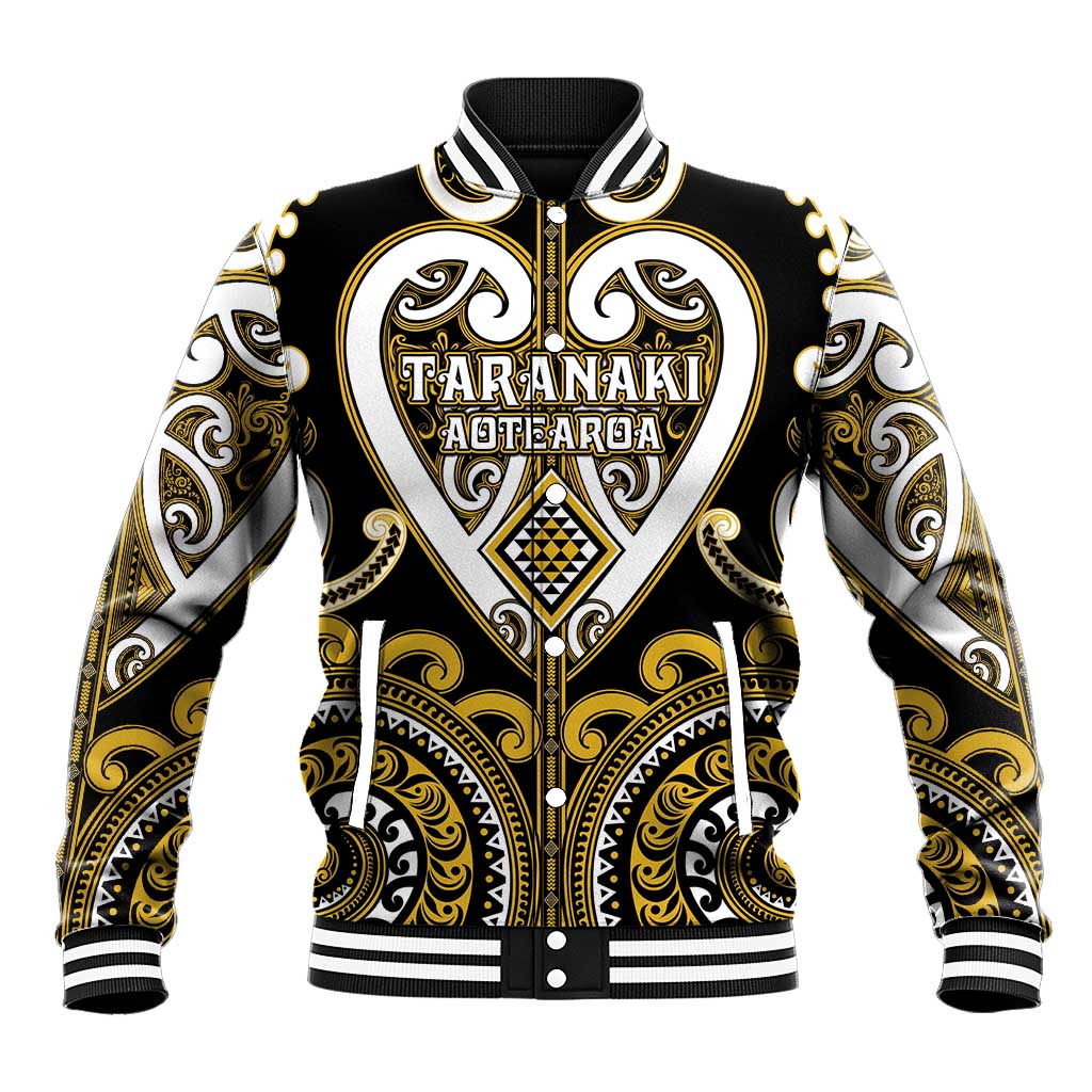 Custom Aotearoa Taranaki Baseball Jacket Maori Tribal Pattern LT05 Unisex Yellow - Polynesian Pride
