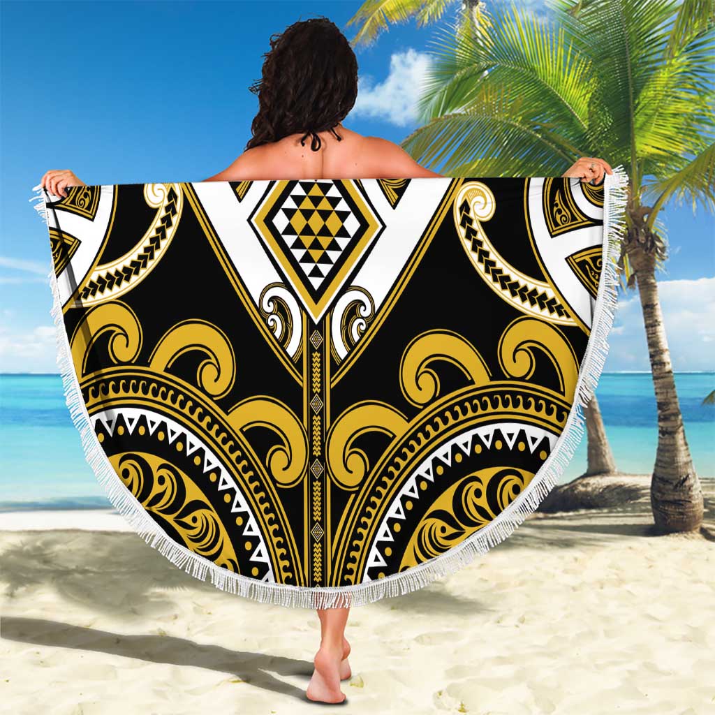 Aotearoa Taranaki Beach Blanket Maori Tribal Pattern LT05 - Polynesian Pride