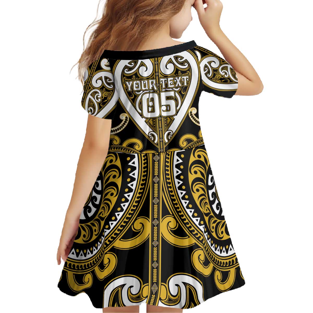 Custom Aotearoa Taranaki Family Matching Off The Shoulder Long Sleeve Dress and Hawaiian Shirt Maori Tribal Pattern