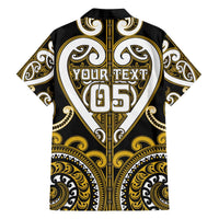 Custom Aotearoa Taranaki Family Matching Off The Shoulder Long Sleeve Dress and Hawaiian Shirt Maori Tribal Pattern