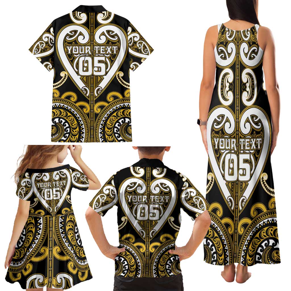 Custom Aotearoa Taranaki Family Matching Tank Maxi Dress and Hawaiian Shirt Maori Tribal Pattern LT05 - Polynesian Pride