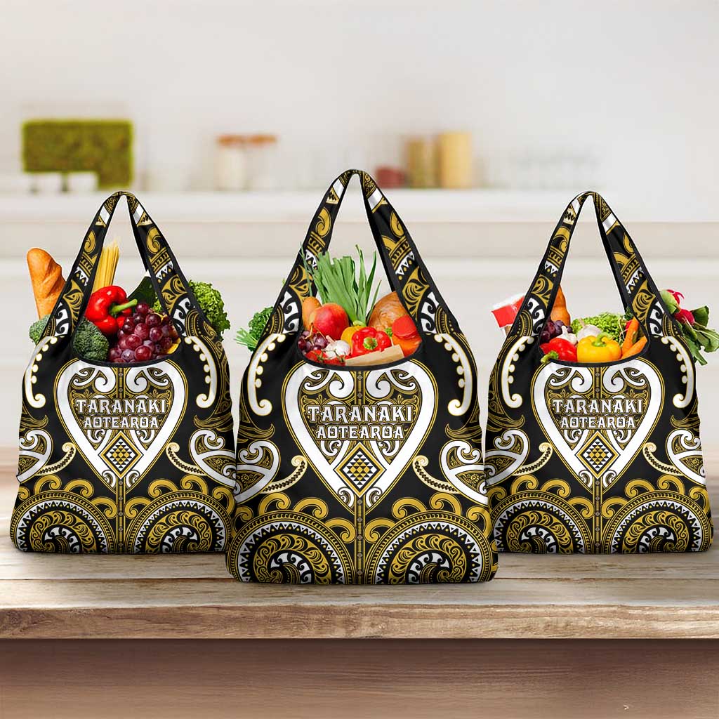 Aotearoa Taranaki Grocery Bag Maori Tribal Pattern LT05 3-pack One Size Yellow - Polynesian Pride