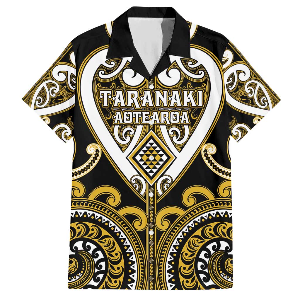 Custom Aotearoa Taranaki Hawaiian Shirt Maori Tribal Pattern