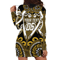 Custom Aotearoa Taranaki Hoodie Dress Maori Tribal Pattern