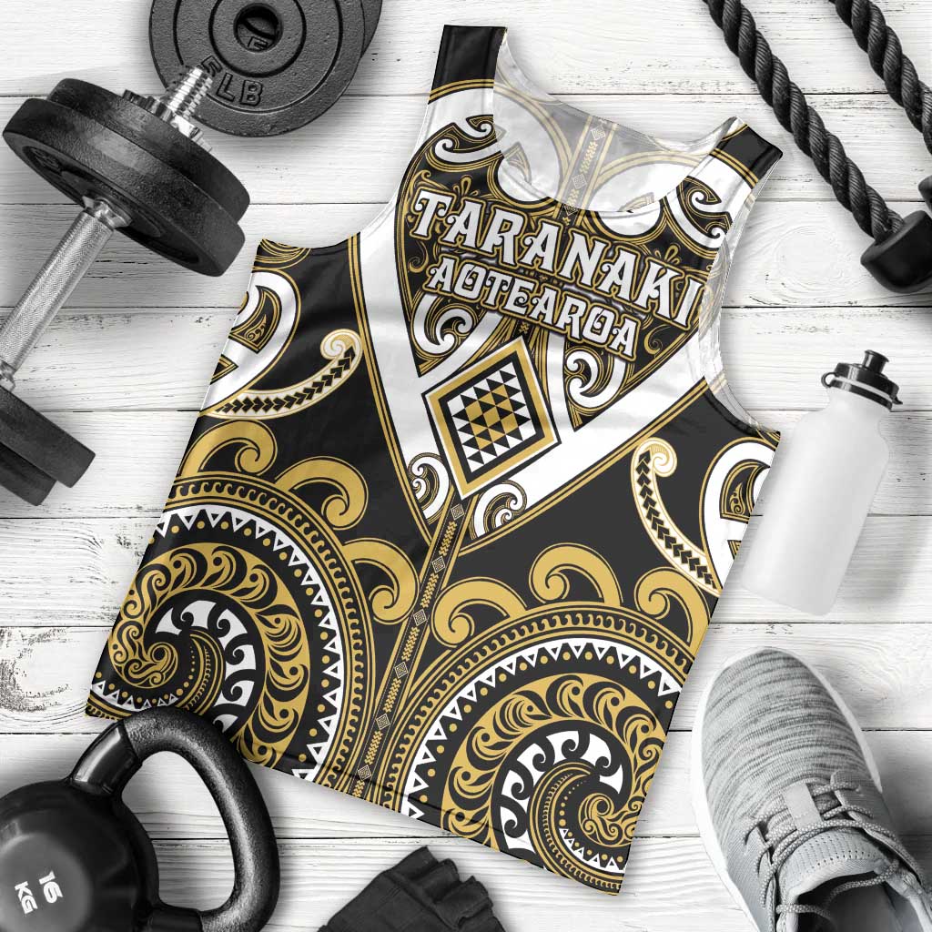 Custom Aotearoa Taranaki Men Tank Top Maori Tribal Pattern LT05 - Polynesian Pride