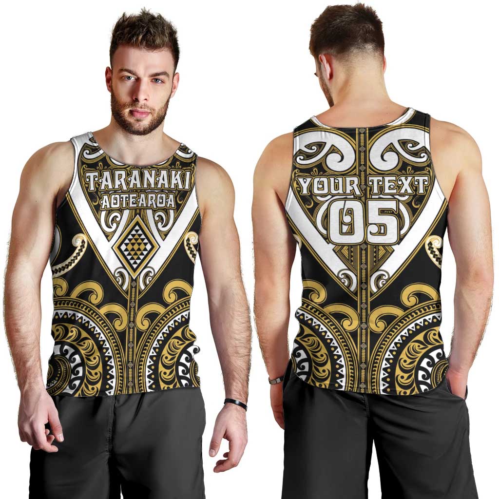 Custom Aotearoa Taranaki Men Tank Top Maori Tribal Pattern LT05 - Polynesian Pride