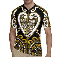 Custom Aotearoa Taranaki Rugby Jersey Maori Tribal Pattern LT05 - Polynesian Pride