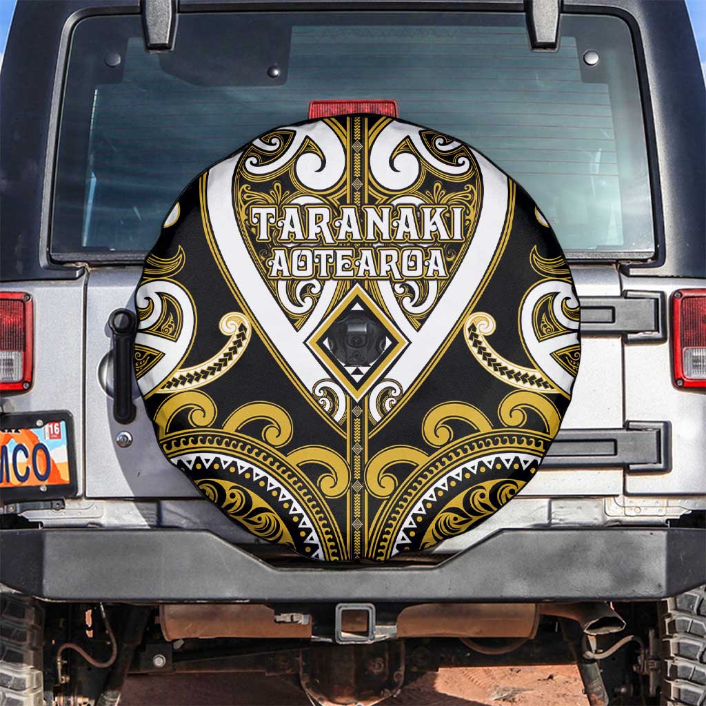 Aotearoa Taranaki Spare Tire Cover Maori Tribal Pattern