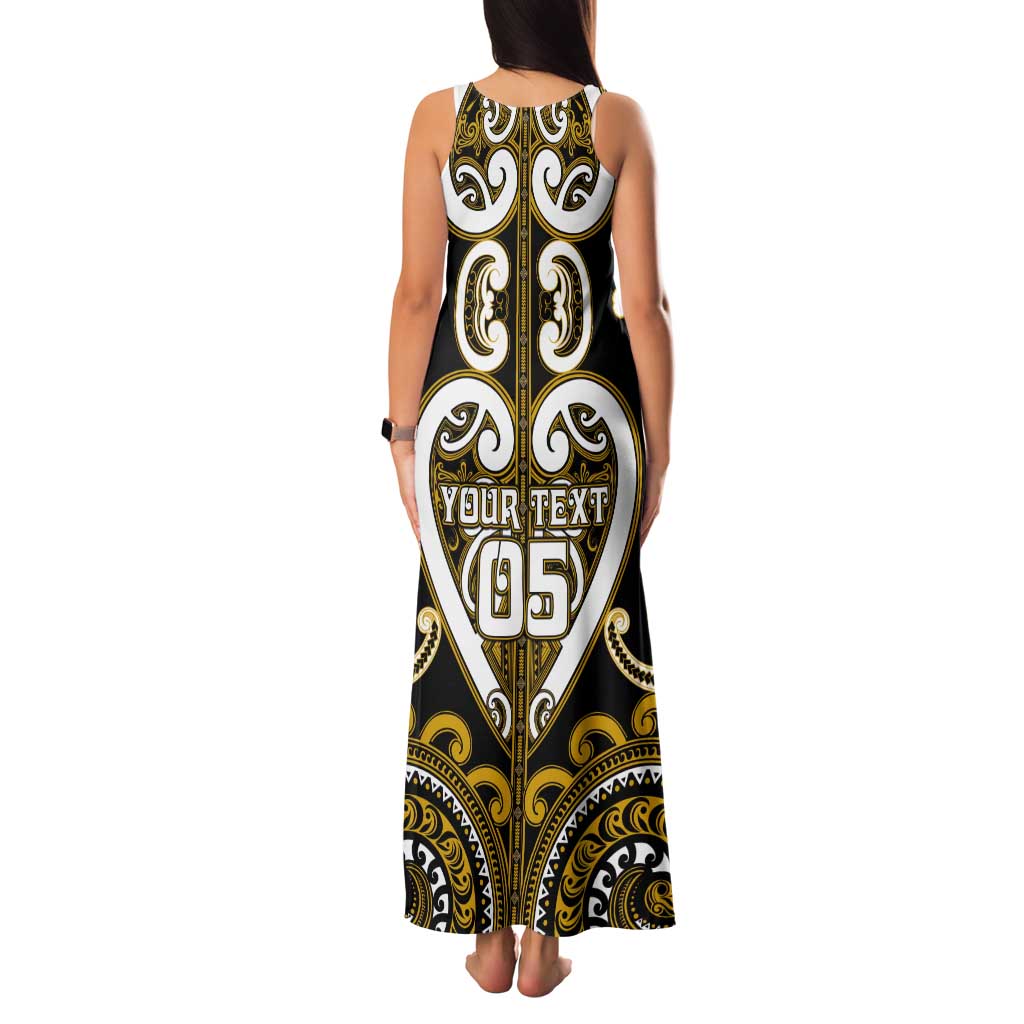 Custom Aotearoa Taranaki Tank Maxi Dress Maori Tribal Pattern