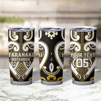 Custom Aotearoa Taranaki Tumbler Cup Maori Tribal Pattern