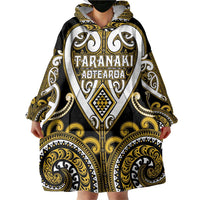 Custom Aotearoa Taranaki Wearable Blanket Hoodie Maori Tribal Pattern LT05 - Polynesian Pride