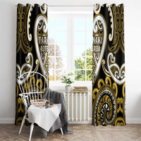 Aotearoa Taranaki Window Curtain Maori Tribal Pattern