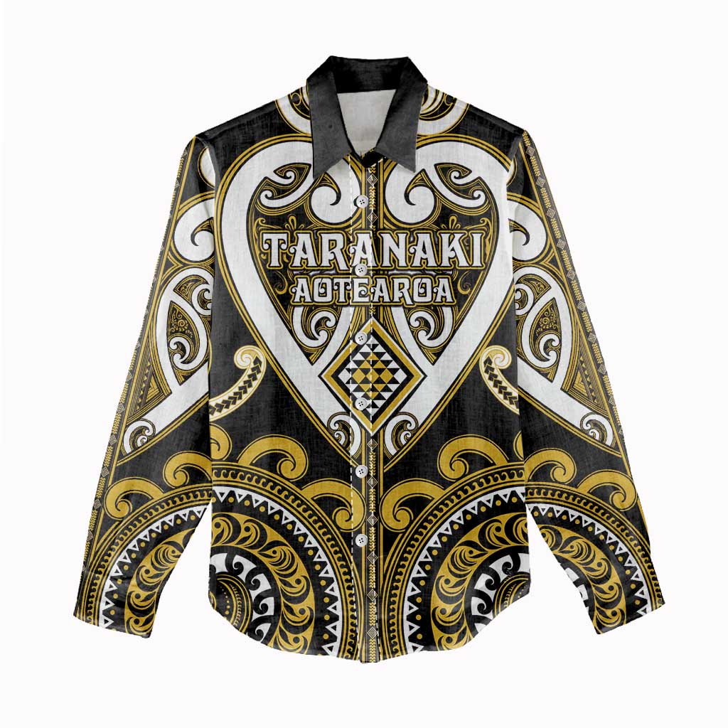 Custom Aotearoa Taranaki Women Casual Shirt Maori Tribal Pattern