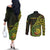 Personalised Fiji Lovoni Day Couples Matching Off The Shoulder Long Sleeve Dress and Long Sleeve Button Shirt 154th Years