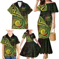 Personalised Fiji Lovoni Day Family Matching Mermaid Dress and Hawaiian Shirt 154th Years
