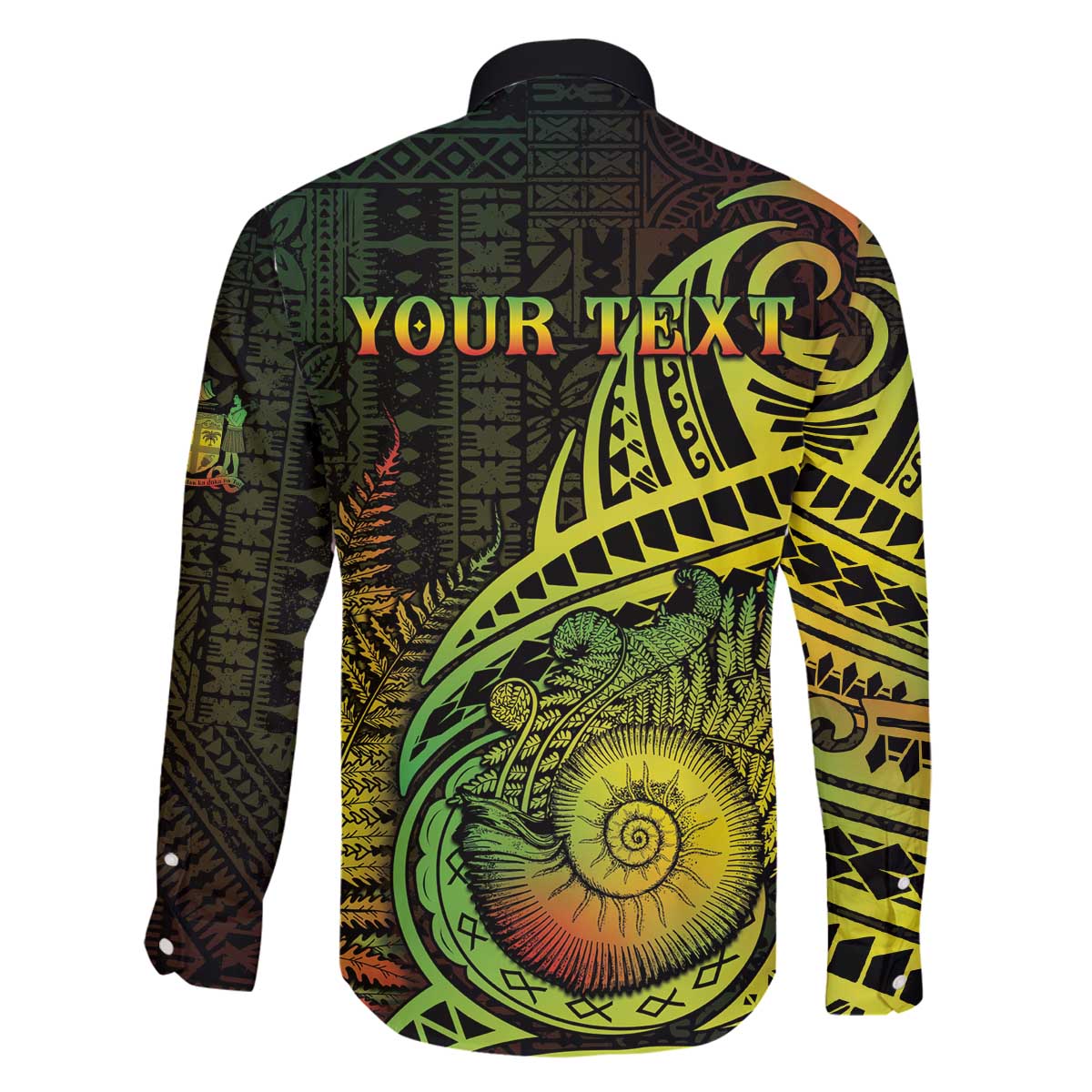 Personalised Fiji Lovoni Day Family Matching Off The Shoulder Long Sleeve Dress and Hawaiian Shirt 154th Years